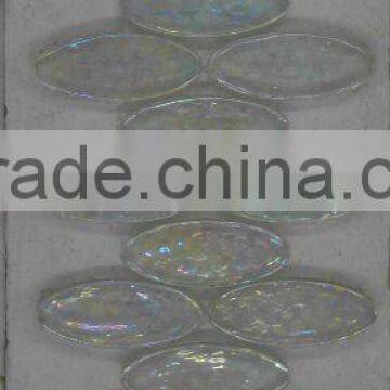 Y131 Transparent special neoglass mosaic oval tile cobbles