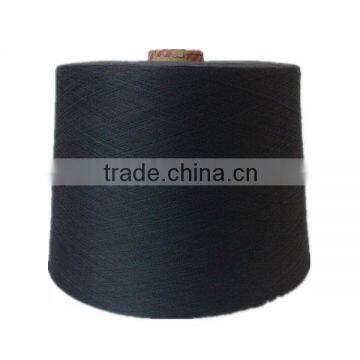 super black polyester spun yarn 32s for knitting