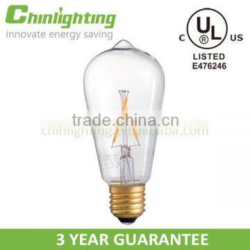 Clear Glass ST64 Dimmable Led Filament Bulbs 5W E27/E26 Led Lighting