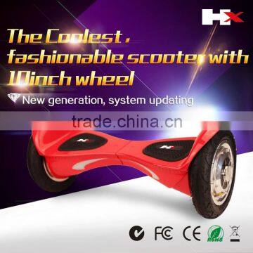 HX 10 Inch Red Self Balancing Mini Electric Scooter 2 Wheel Stand up Electric Scooter With Bluetooth for Sale photo-5