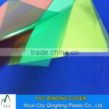 0.1-0.6MM A4 Clear PVC Book Binding Cover Colorful Transparent Sheet