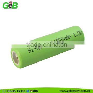 1.2V 1800mah AA ni-mh cylindrical rechargeable battery with favorable price