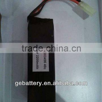 high rate 2S 7.4V2200mah 40C RC Quadcopter battery