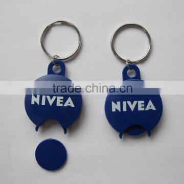 mini plastic Euro Coin Key Holder