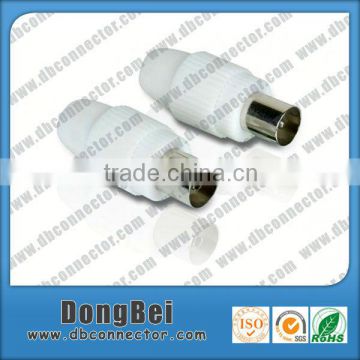 CATV 9.5mm tv connector white jack PAL male adaptor