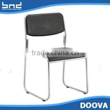 Classic iron legs stable chair leather back