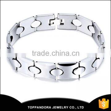 Unique Design Silver Plated Metal Bangle Magnetic Stainless Steel Energy Bracelet