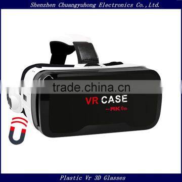 2016 New Hot 3D Glasses VR Case 6 VR Headset Magnetic Remote Home Theater Mobile Phone Video Games Gadget 2016 Innovative