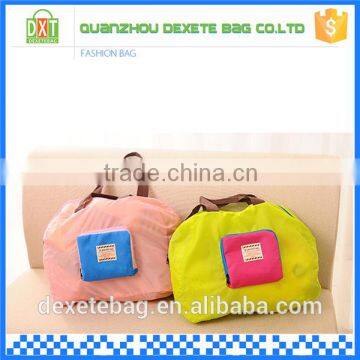 Wholesale custom polyester cute hand foldable colors shopping bag