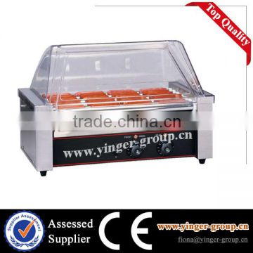 electric rolling hot dog grill with bun warmer