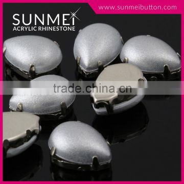 New Products Shiny Silver Flat Back Clawed Loose Stones for Sewing