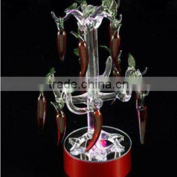 Yiwu Years crystal plant with light base for wedding decorations(R-0925