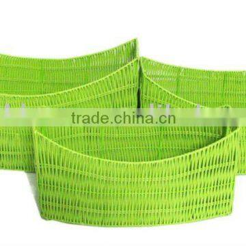 Plastic Rattan Laundry Basket Set