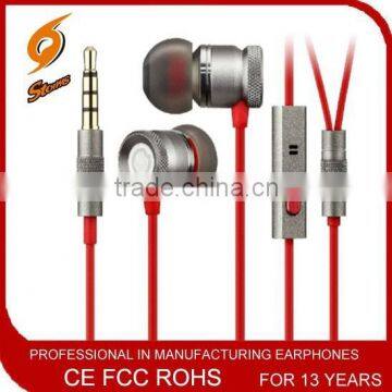 Metallic Noodle cable earphones&earbuds with mic from Factory