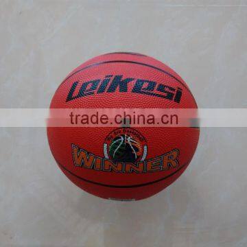 Orange Cheap Promotional Size 5 Rubber Basketball