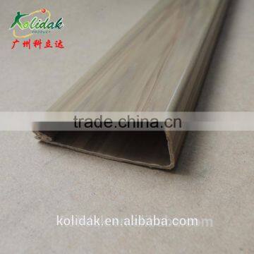 Extrusion Processing PVC Wood Grain Profile Plastic Strip photo-2