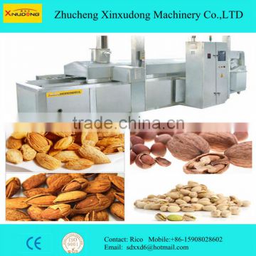 continuous frying machine for nuts/peanuts/walnuts/cashew/chestnuts