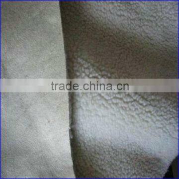 100% Polyestrer Suede Bounded with Sherpa