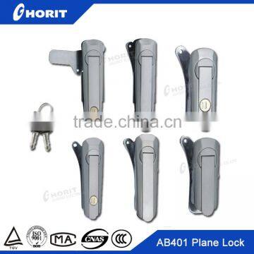 AB401 Zinc alloy electrical metal cabinet sliding door handle plane lock for switchgaer