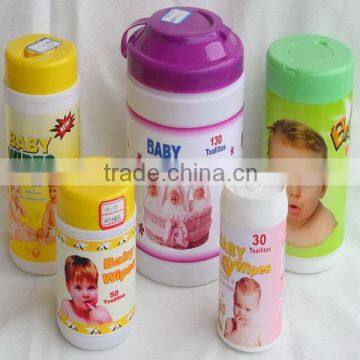 baby cloth wipes, canister/tube/can pack