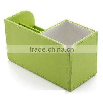 Multi-function Custom Leather Desktop Storage Basket photo-2