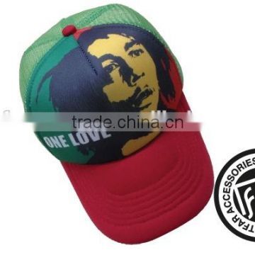 TRUCKER CAP WITH PRINTING DESIGNS