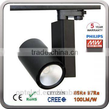 3 Phase 4 Wires Commercial Shop Tracklight 30W 35W COB LED Dimmable Track Light With Cree Cob photo-5