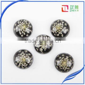 Sunflower Pressed Natural Real Flower Resin Cabochons, Flat Back Flower Resins Cabochon photo-6