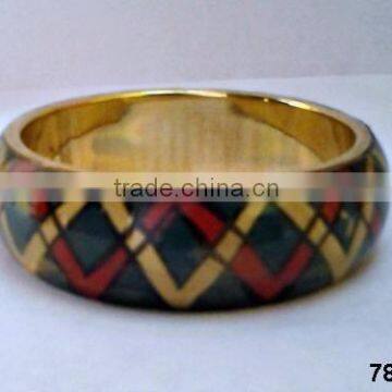 Brass Metal Fashion Bangle Bracelet Painted photo-4