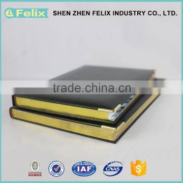 China Wholesale Market Agents Die Cut Gold Edge Agenda Notebook