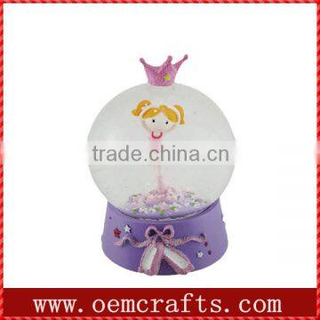 Purple Ballet Dancer In Photo Snow Globe For Sale
