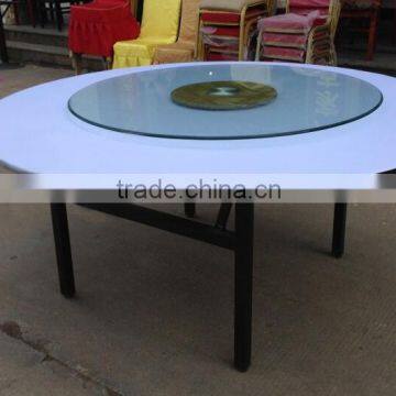 steel frame pvc folding glass revolving plate ZT-1278T