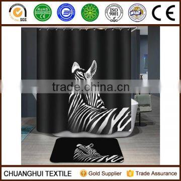 3D printing waterproof zebra shower curtain