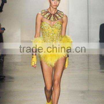 CHINAZP Hot Sale Feather Size 5-6 Inch Strip Two Ply Dyed Red Ostrich Fringe Trim Feathers on Ribbons photo-5