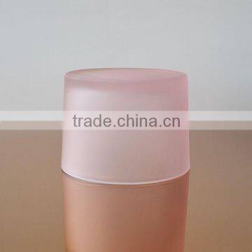 Frosted Pink Glass Jar for Candle photo-3