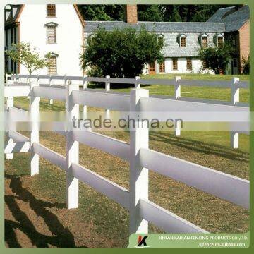 PVC pole and rail ranch fence