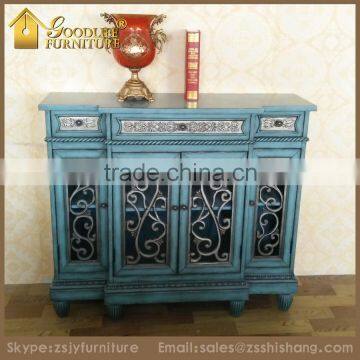 Wooden Scroll Storage Sideboard Buffet Cabinet Console Table