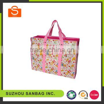 Promotional laminated non woven luggage bag,big capacity shopping bag