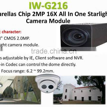 IW-G216 CMOS 2MP Starlight Illumination Camera Module