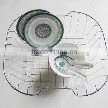 Kitchen Dish Drainer, Sink Basket, Bisque Wire basket