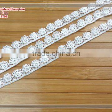 the high quality 1cm width cotton chemical lace trimming