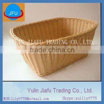 New item rectangle hand made weaving plastic baskets