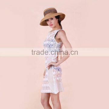 Sexy ladies modern designs long white lace dress patterns