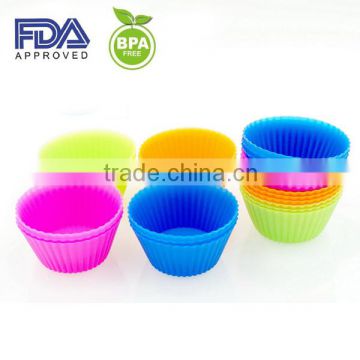 round single silicone muffin baking cups