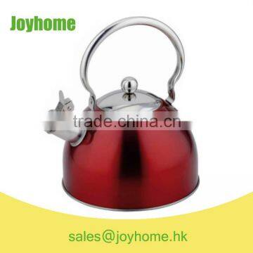 color painting red moving handle whistling kettle