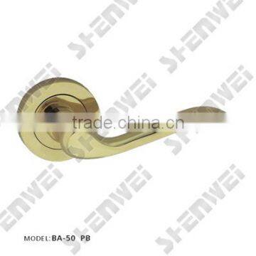 BA-50 PB Brass Door Handle on Rose