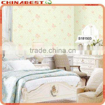Pink Flower Floral Modern Pvc Wallpaper Wallcovering S181507