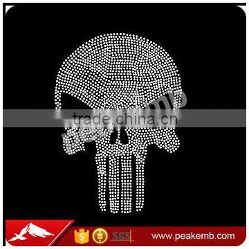 Factory wholesale hotfix Skull Crystals rhinestone strass transfers