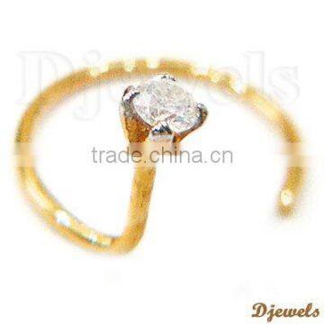 Real Certified Diamond Gold Nose Ring & Diamond Bridal Jewelry