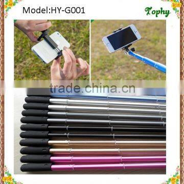 2015 New High-quality Aluminium Alloy Extendable Hand Held Monopod Bluetooth Selfie Stick Monopo With Shutter For Smartphone photo-2